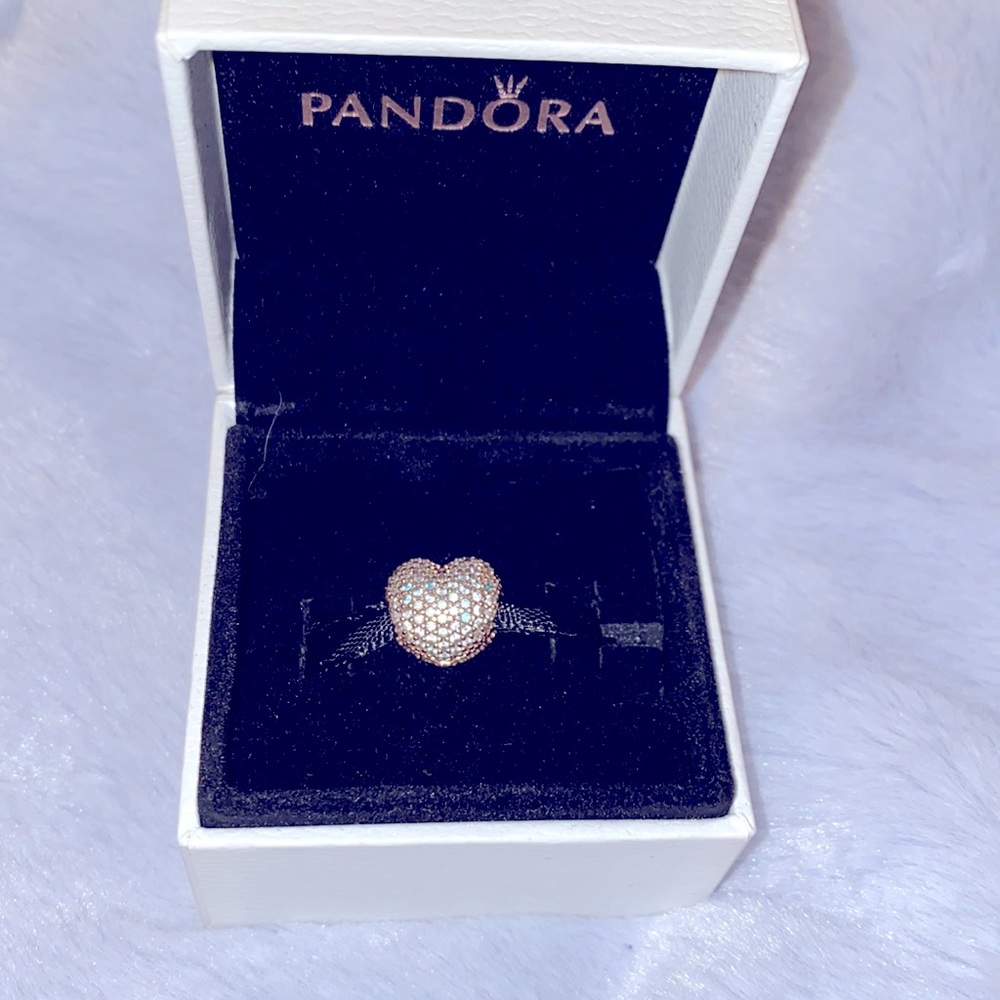 Heart sparkly charm